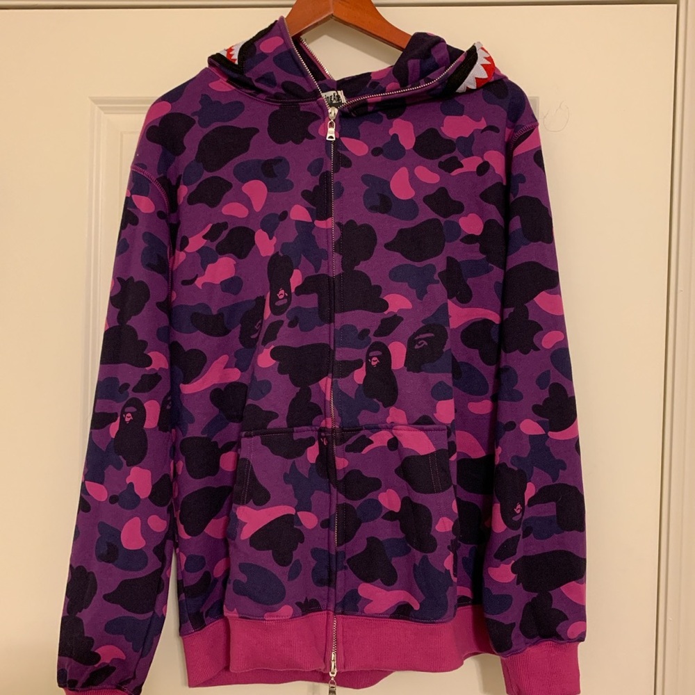 Purple Bape Camo Hoodie